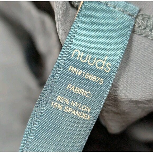 Nuuds Pants Women's Medium Green Drawstring Elastic Waist Athletic Gym Nylon - Picture 5 of 8